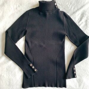 White House Black Market Black Turtleneck sweater